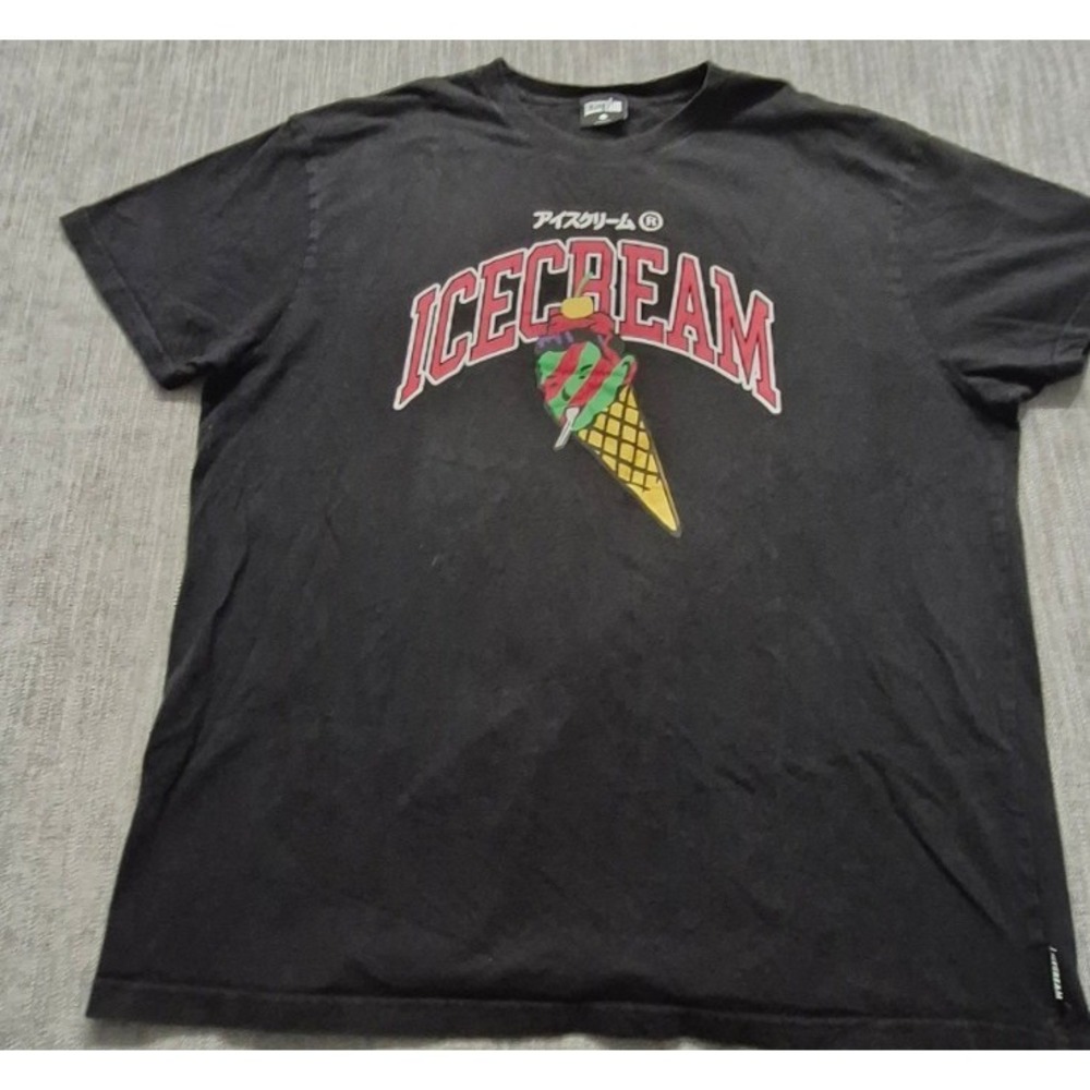 Icecream by BBC College black graphic cone t-shirt men's 3X 100% cotton